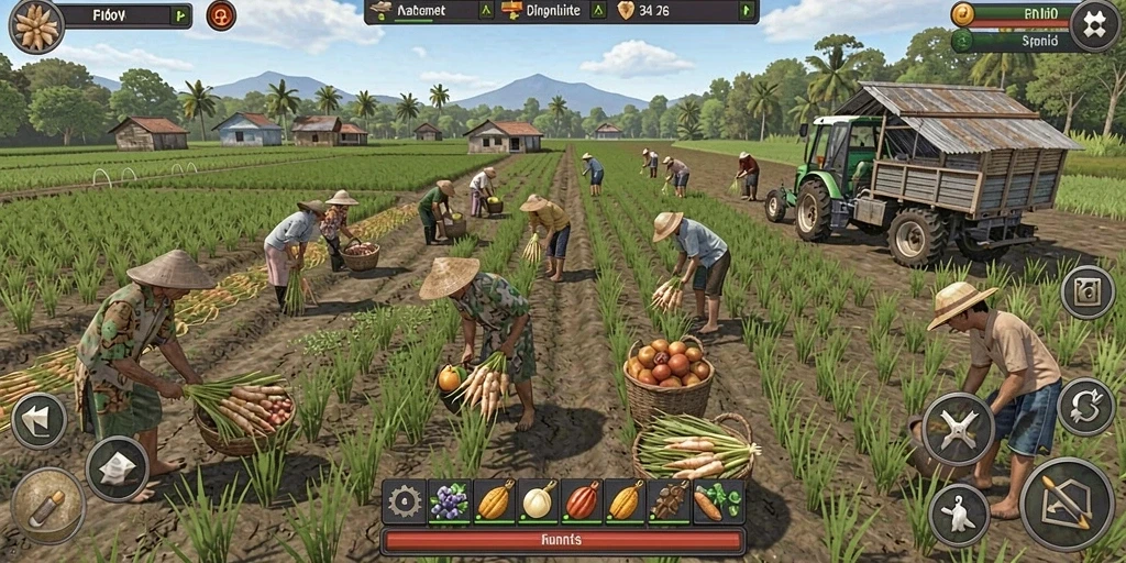 Screenshot menunjukkan karakter utama bersiap menghadapi monster.