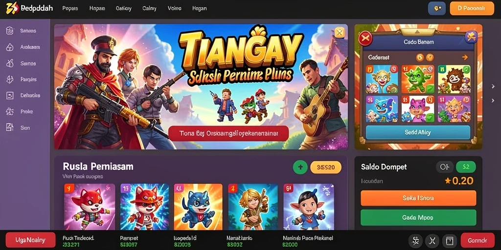 Screenshot menunjukkan tampilan utama FUNGAME777 yang menarik.
