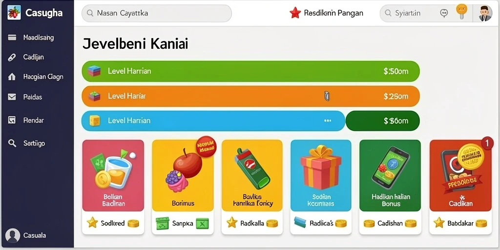 Tampilan karakter yang menarik dan berwarna-warni.