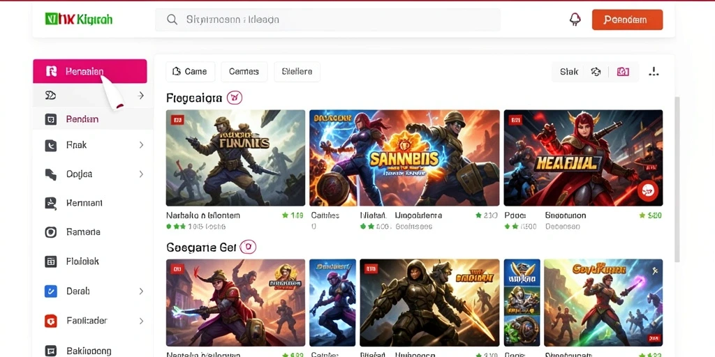 Tampilan antarmuka permainan yang menarik dan intuitif.