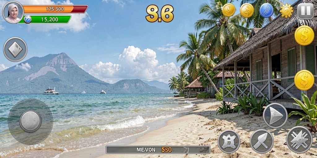 Screenshot aplikasi menampilkan tampilan gameplay yang mengesankan.