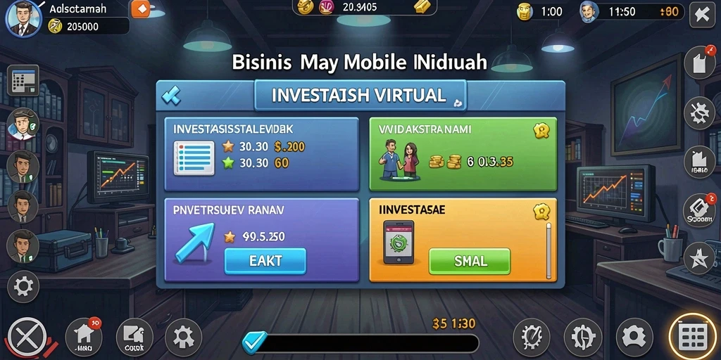 Tampilan layar utama dengan pilihan mesin slot.