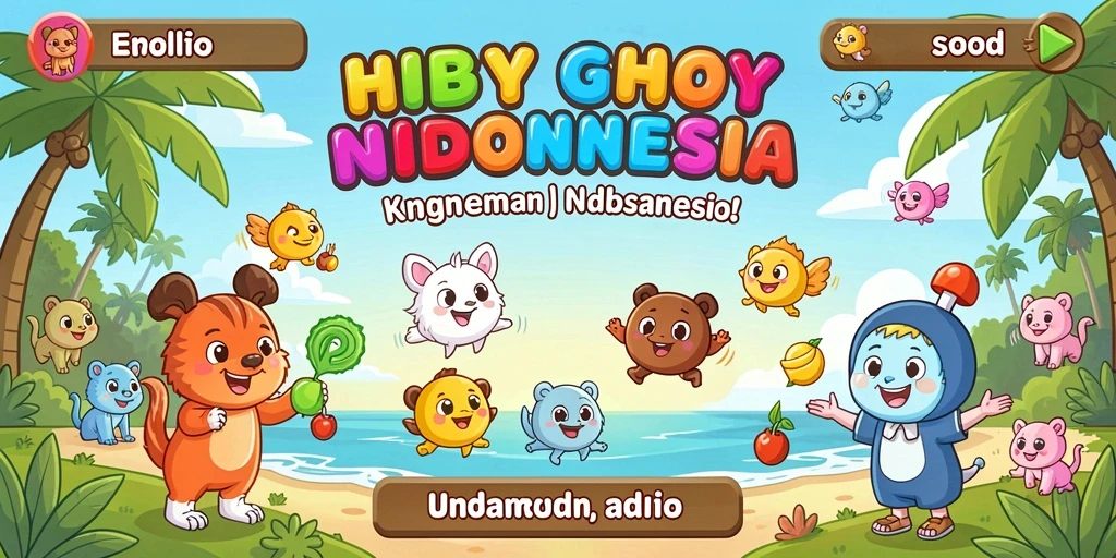 Screenshot menunjukkan antarmuka permainan yang menarik.