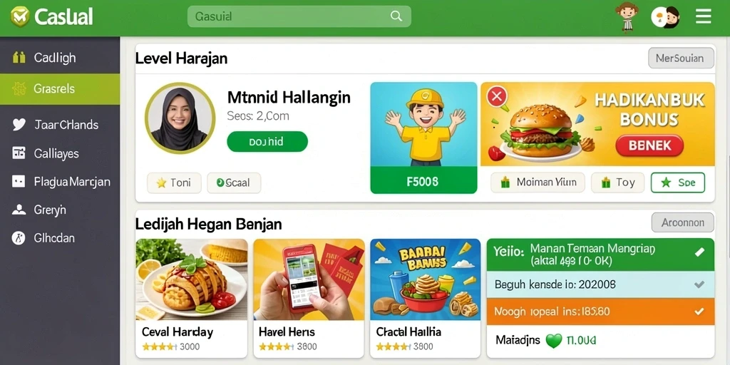 Tampilan layar awal yang menarik dan informatif.