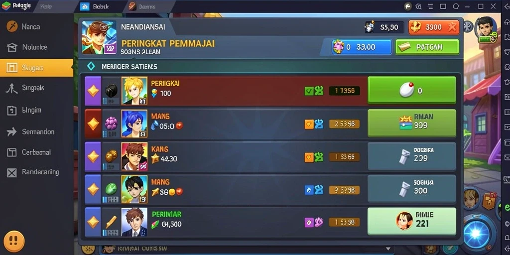 Tampilan menu utama SM605 yang menarik.
