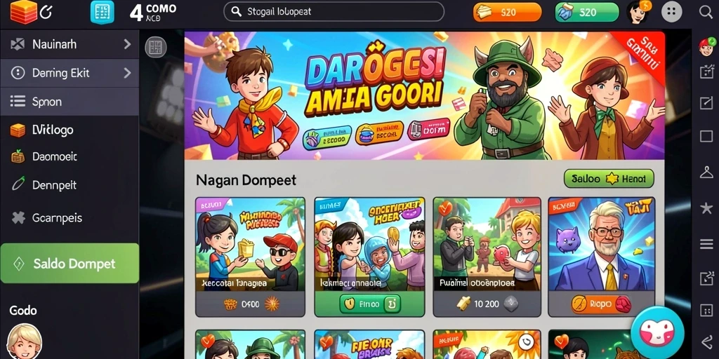 Screenshot menampilkan antarmuka permainan yang menarik.